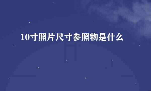 10寸照片尺寸参照物是什么