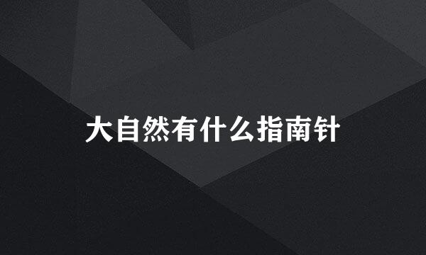 大自然有什么指南针