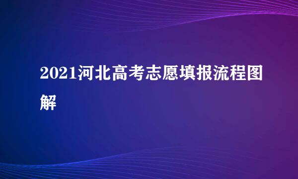 2021河北高考志愿填报流程图解