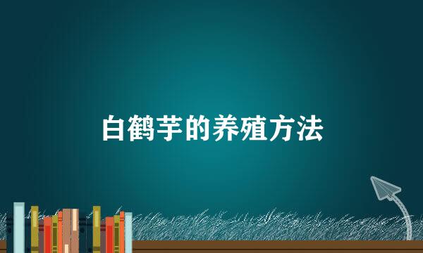 白鹤芋的养殖方法