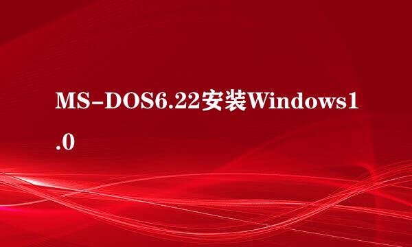 MS-DOS6.22安装Windows1.0