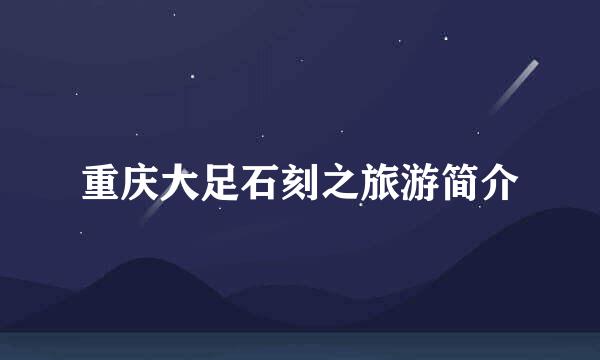 重庆大足石刻之旅游简介