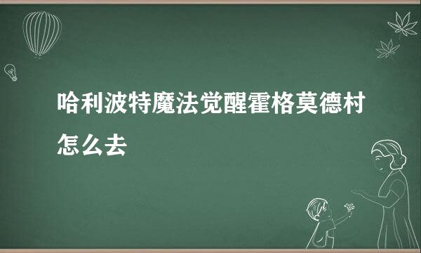 哈利波特魔法觉醒霍格莫德村怎么去