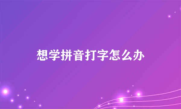 想学拼音打字怎么办