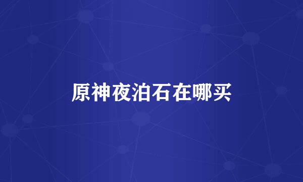 原神夜泊石在哪买
