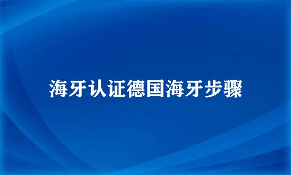 海牙认证德国海牙步骤