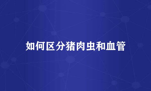如何区分猪肉虫和血管