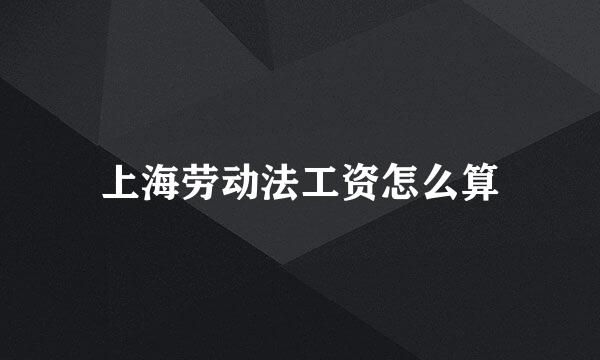 上海劳动法工资怎么算