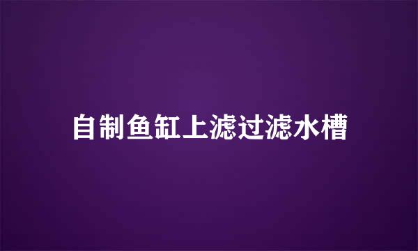 自制鱼缸上滤过滤水槽