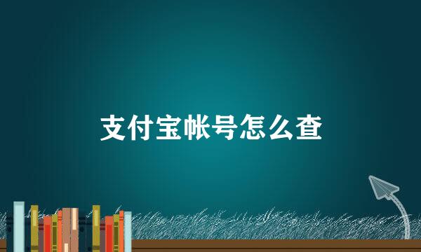 支付宝帐号怎么查