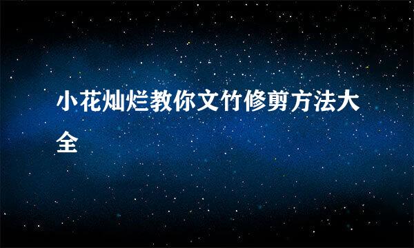 小花灿烂教你文竹修剪方法大全