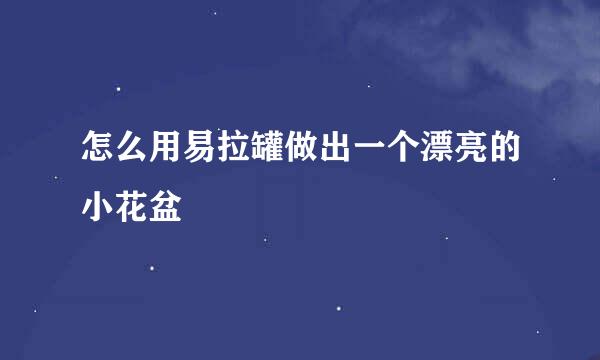 怎么用易拉罐做出一个漂亮的小花盆