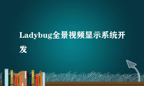 Ladybug全景视频显示系统开发