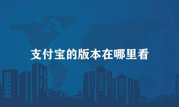 支付宝的版本在哪里看