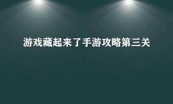 游戏藏起来了手游攻略第三关