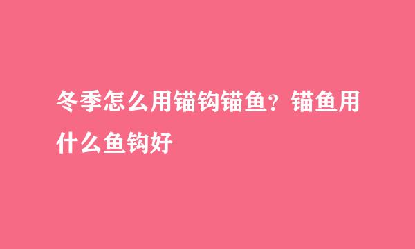 冬季怎么用锚钩锚鱼？锚鱼用什么鱼钩好