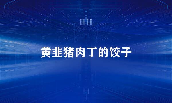 黄韭猪肉丁的饺子