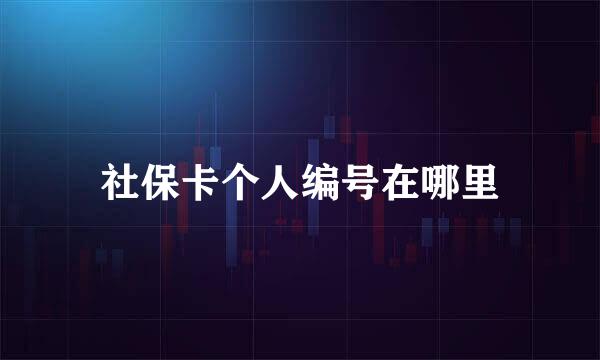 社保卡个人编号在哪里