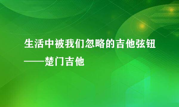 生活中被我们忽略的吉他弦钮——楚门吉他