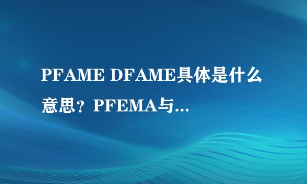 PFAME DFAME具体是什么意思？PFEMA与DFEMA的区别