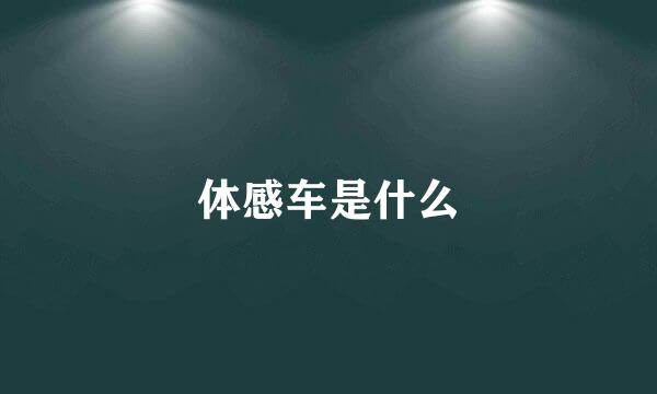 体感车是什么