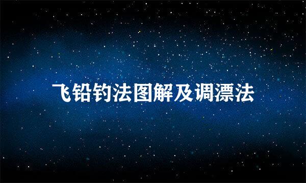 飞铅钓法图解及调漂法