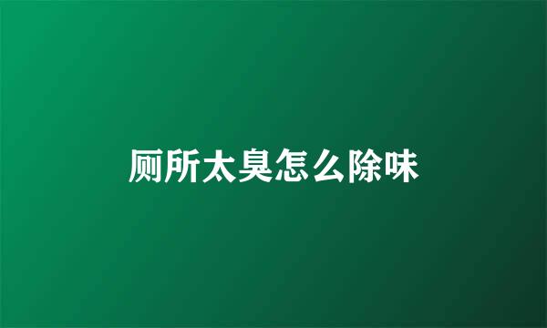 厕所太臭怎么除味