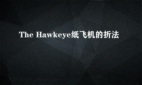 The Hawkeye纸飞机的折法