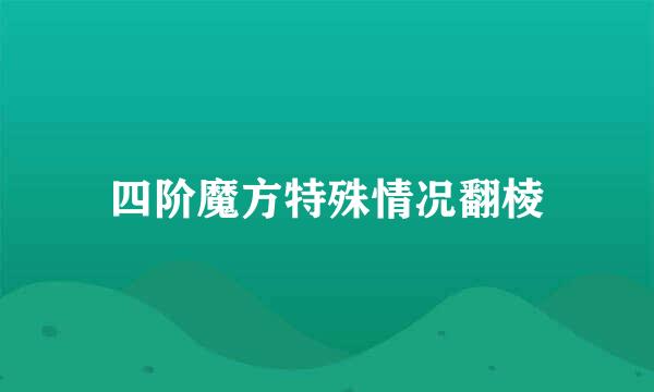 四阶魔方特殊情况翻棱