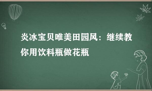 炎冰宝贝唯美田园风：继续教你用饮料瓶做花瓶