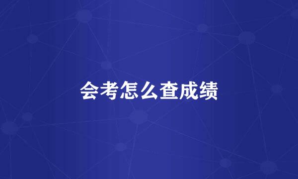 会考怎么查成绩