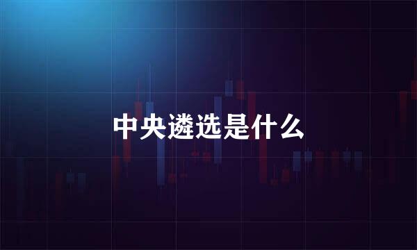 中央遴选是什么