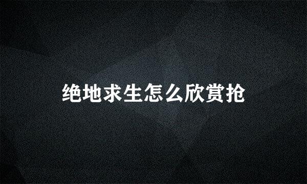 绝地求生怎么欣赏抢