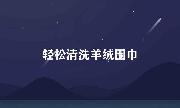 轻松清洗羊绒围巾