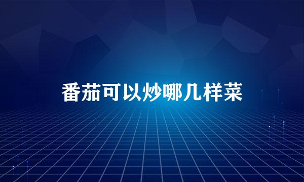 番茄可以炒哪几样菜