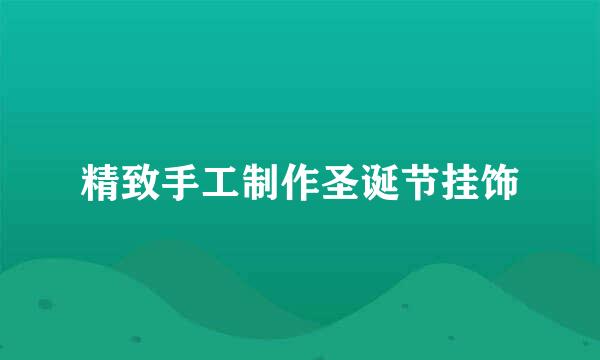 精致手工制作圣诞节挂饰