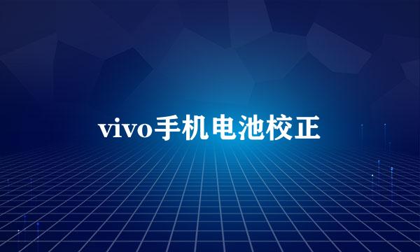 vivo手机电池校正