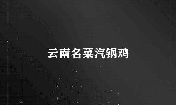 云南名菜汽锅鸡