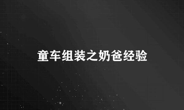 童车组装之奶爸经验