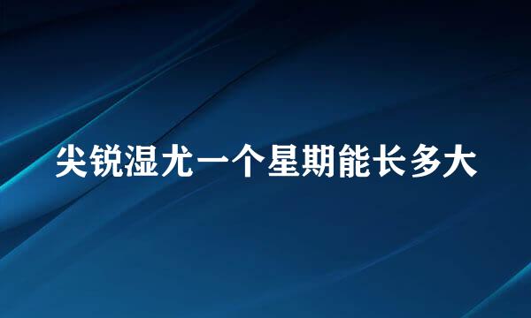 尖锐湿尤一个星期能长多大