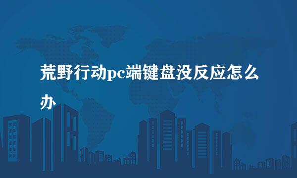 荒野行动pc端键盘没反应怎么办