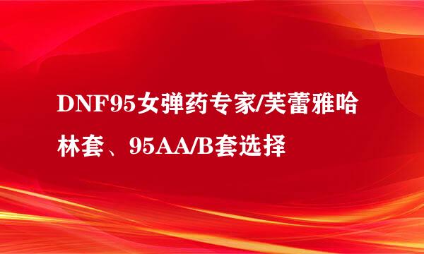 DNF95女弹药专家/芙蕾雅哈林套、95AA/B套选择