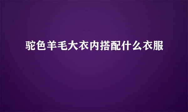 驼色羊毛大衣内搭配什么衣服
