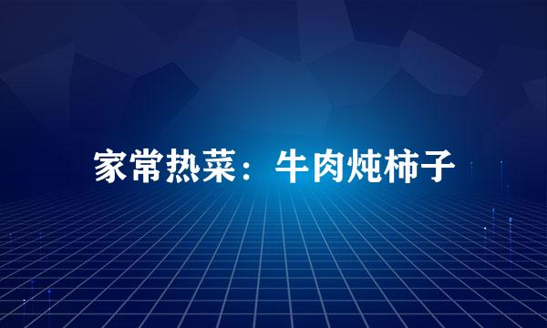 家常热菜：牛肉炖柿子