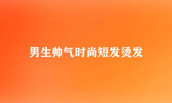 男生帅气时尚短发烫发
