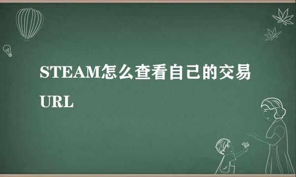 STEAM怎么查看自己的交易URL
