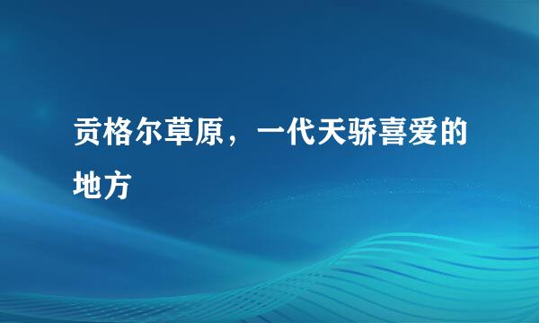 贡格尔草原，一代天骄喜爱的地方