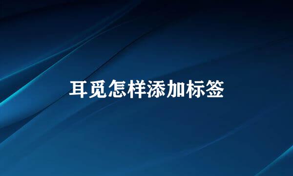 耳觅怎样添加标签
