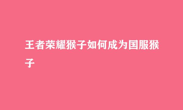 王者荣耀猴子如何成为国服猴子