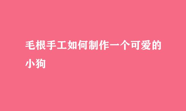 毛根手工如何制作一个可爱的小狗